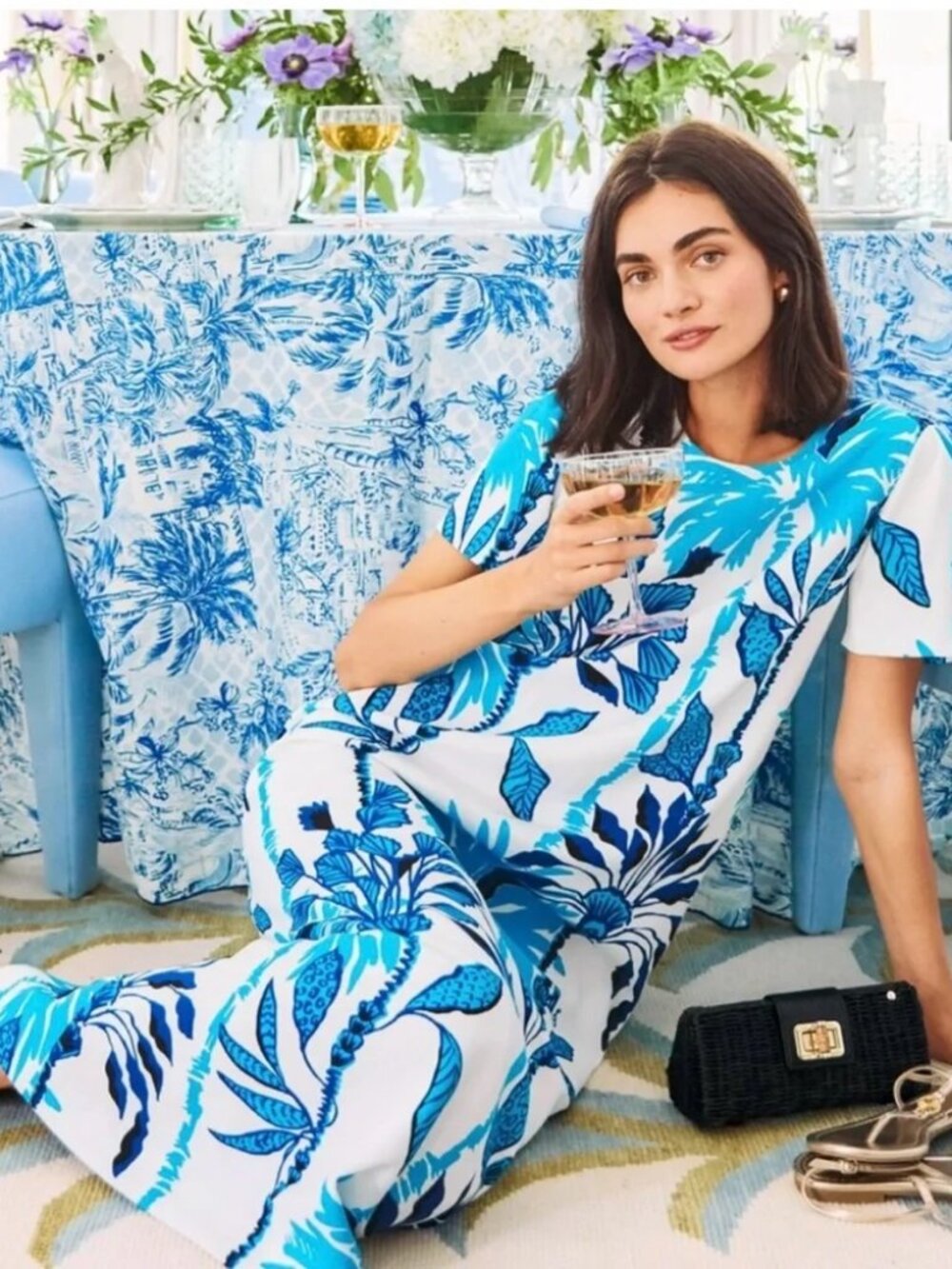Lilly Pulitzer Vibrant Charlee Coconut Roomy Swayin in the Breeze maxi dress 12
